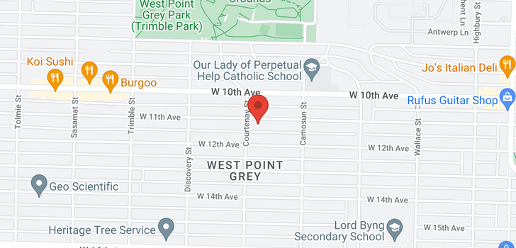 map of 4182 W 11TH AVENUE